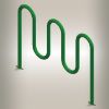 Bike Rack, Serpentine, In-Ground Mount, Three Hum Product Image