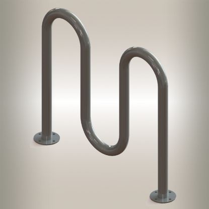 Bike Rack, Serpentine, Surface Mount, Two Hump Product Image