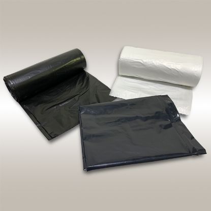 Trash Can Liners,33 Gallon,Clear,33"x40",.63 mil,250 Bag