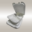 Tray, Foam, w/Hinge Lid, 3-Compart, 9.5"x9.25"x3", White,200/cs